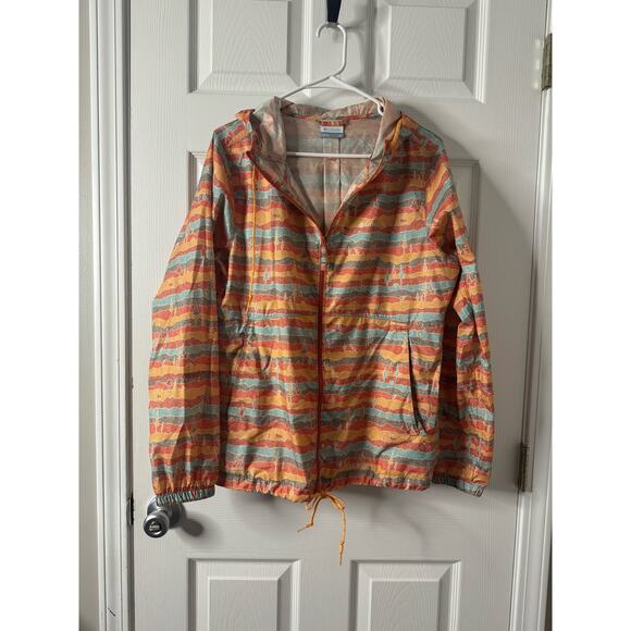 Columbia Flash Forward Lightweight Windbreaker Sunset Mountains Sz: Medium - Picture 1 of 5